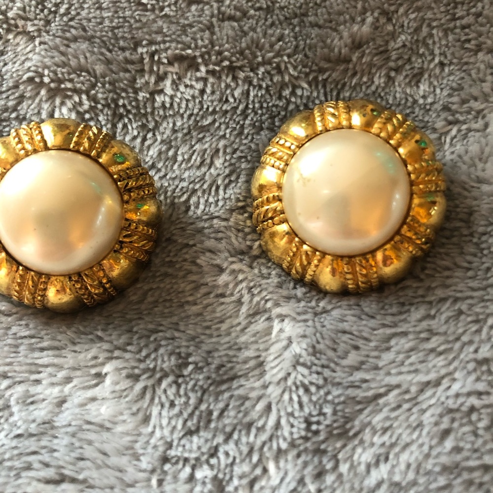 Chanel Vintage Coco Matelasse Earrings
